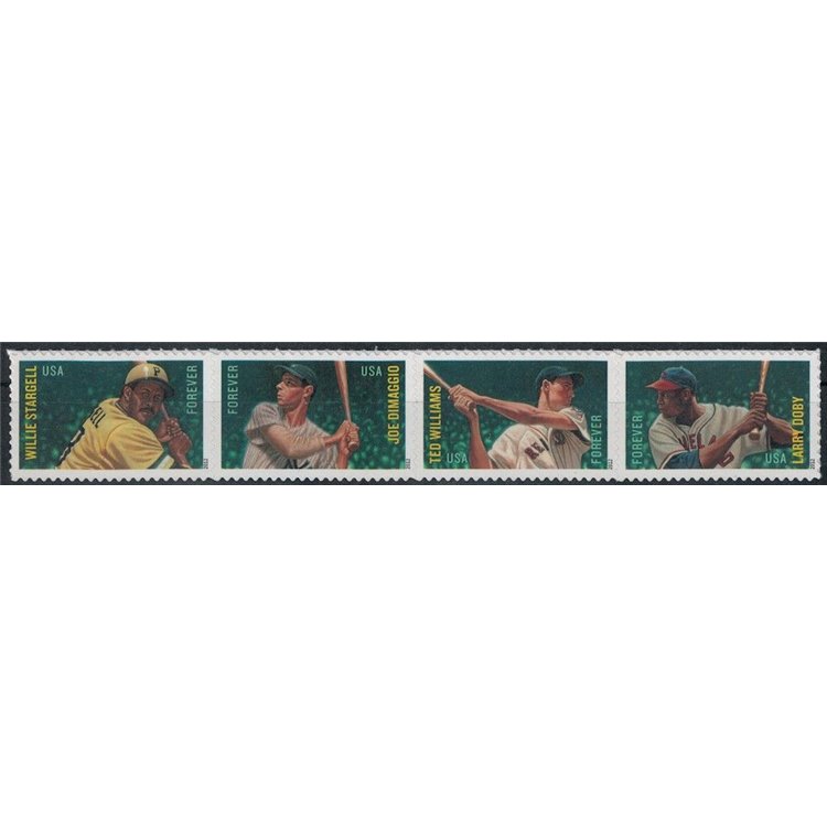 USA 2012 Baseball Legends (strip) 4v MNH**