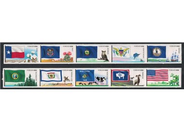 USA 2012 Bandiere degli Stati americani 10v MNH**
