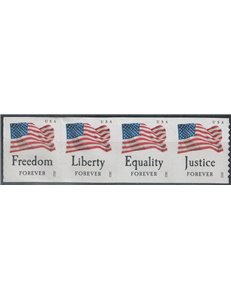 USA 2012 Flags (dent. 9½) 4v MNH**