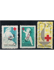 NORTH VIETNAM 1963 Red Cross 3v MNH**
