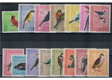 VENEZUELA 1962 Fauna, uccelli 15v MNH**