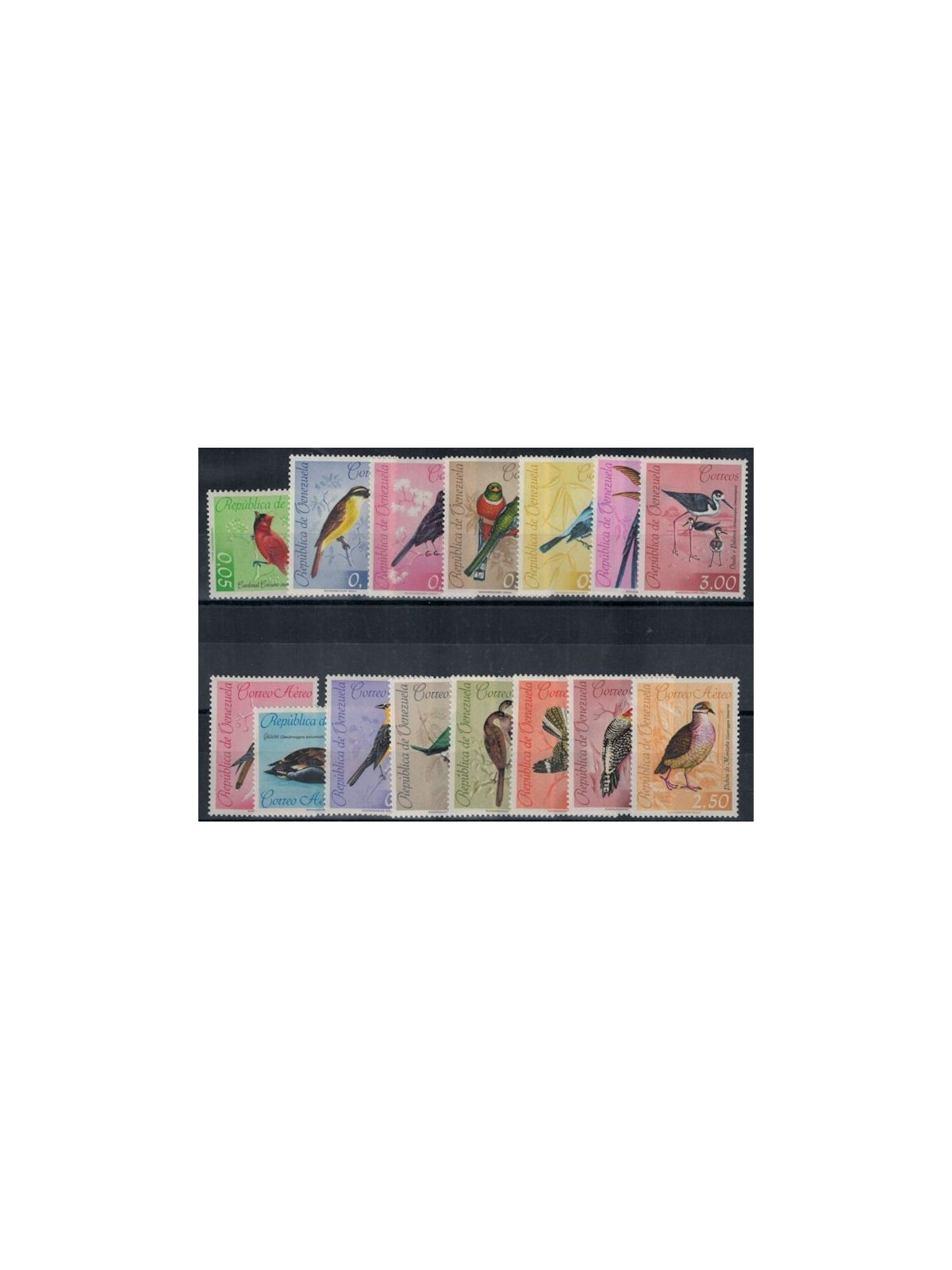VENEZUELA 1962 Fauna, birds 15v MNH**