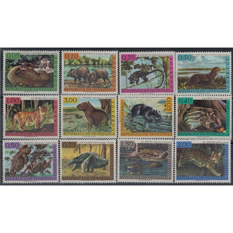 VENEZUELA 1963 Fauna, animals 12v MNH**
