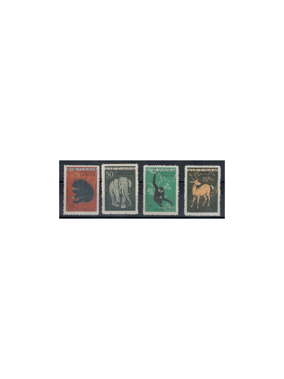 NORTH VIETNAM 1961 Fauna, animals 4v MNH**