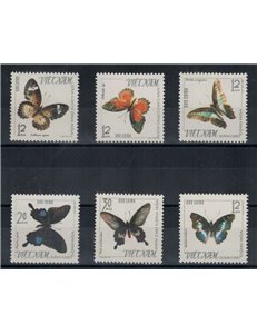 NORTH VIETNAM 1965 Fauna, butterflies 6v MNH**