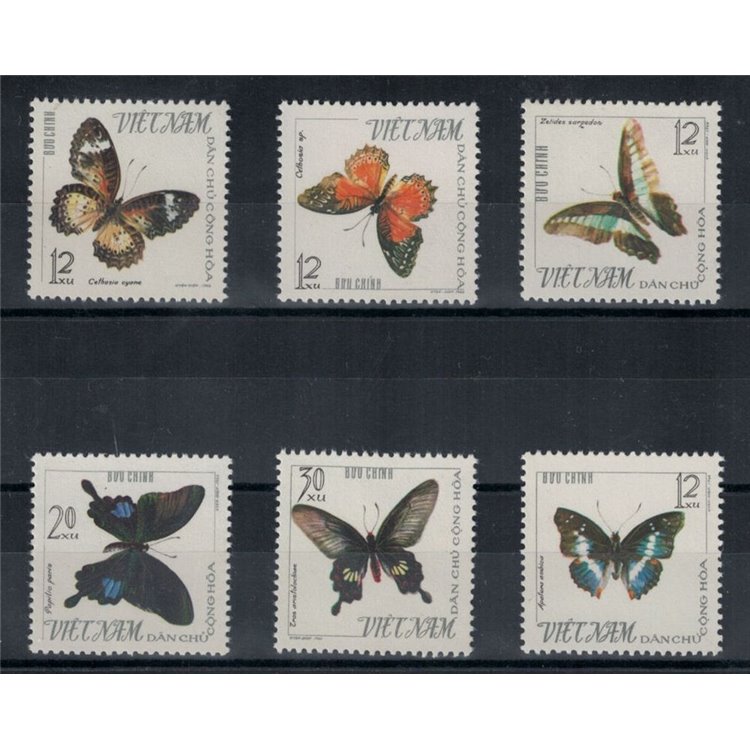 NORTH VIETNAM 1965 Fauna, butterflies 6v MNH**