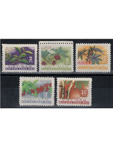 North Vietnam 1962 Ordinary series, plants 5v MNH**