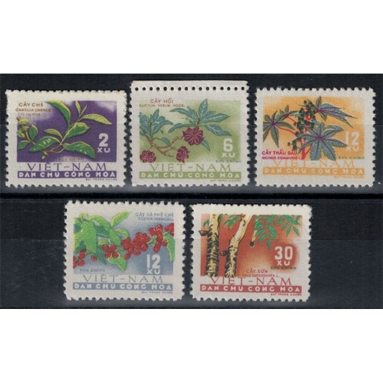 North Vietnam 1962 Ordinary series, plants 5v MNH**