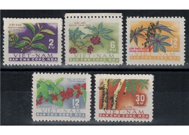 North Vietnam 1962 Ordinary series, plants 5v MNH**