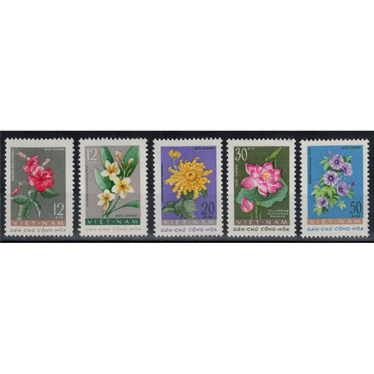 North Vietnam 1962 Flora, flowers 5v MNH**