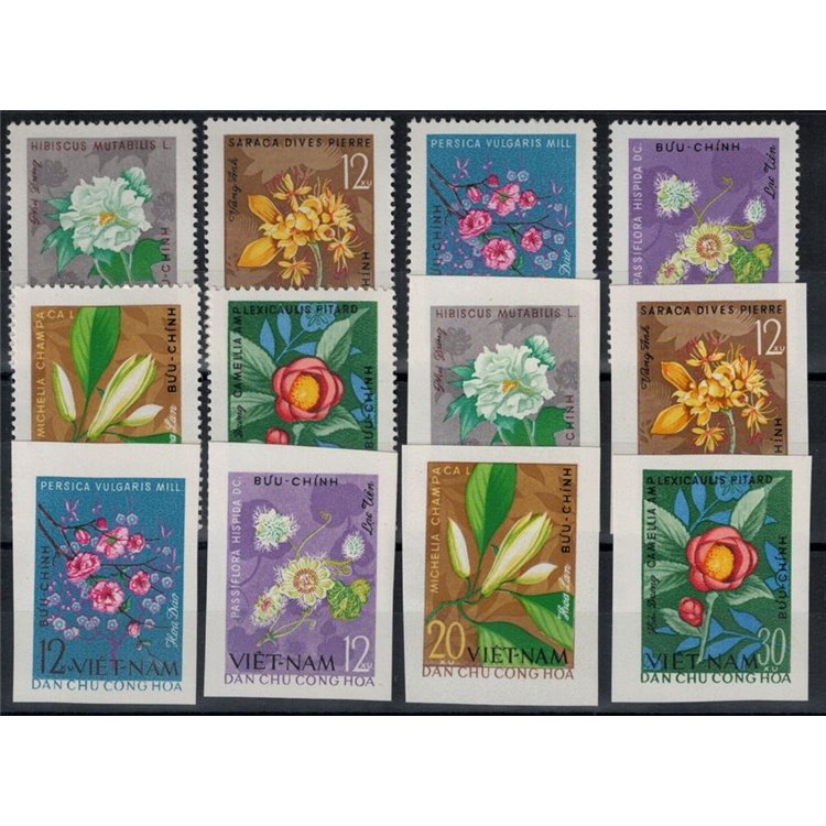 NORTH VIETNAM 1964 Flora, flowers 12v MNH**