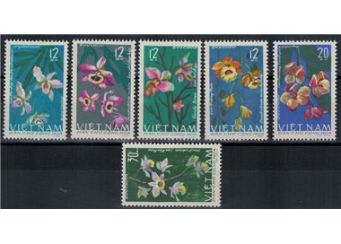 NORTH VIETNAM 1966 Orchids 6v MNH**