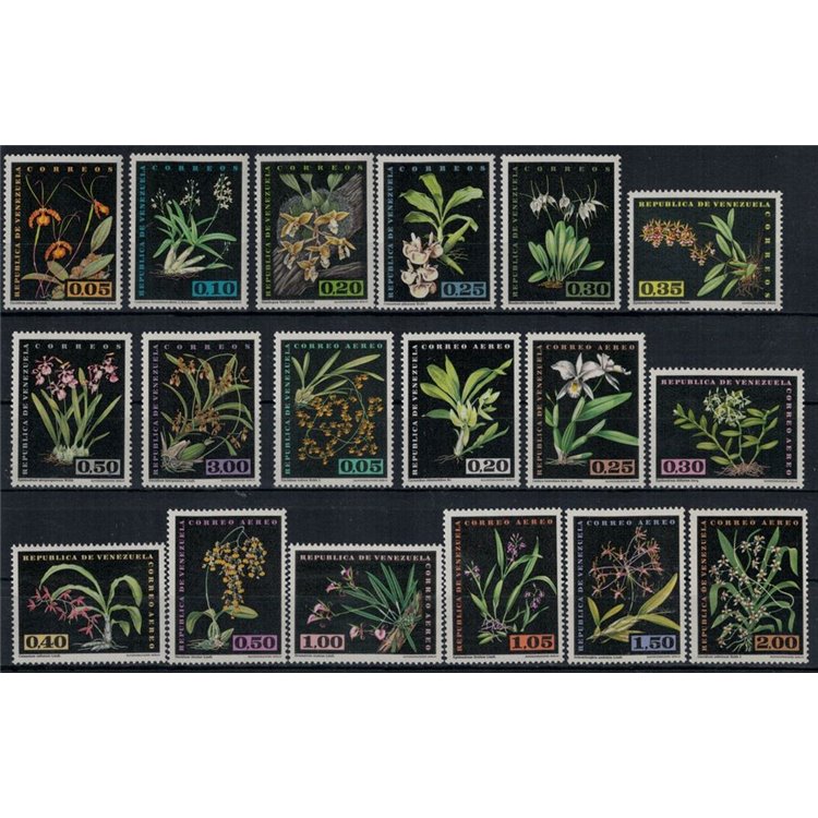 VENEZUELA 1962 Native orchids 18v MNH**