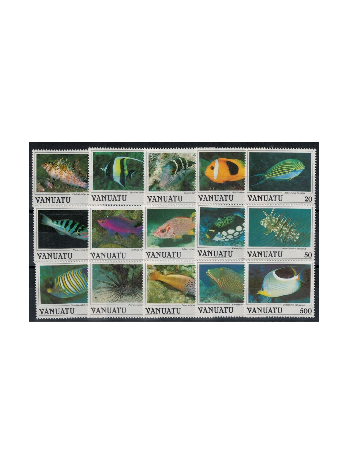 VANUATU 1987 Ordinary series (Fish) 15v MNH**
