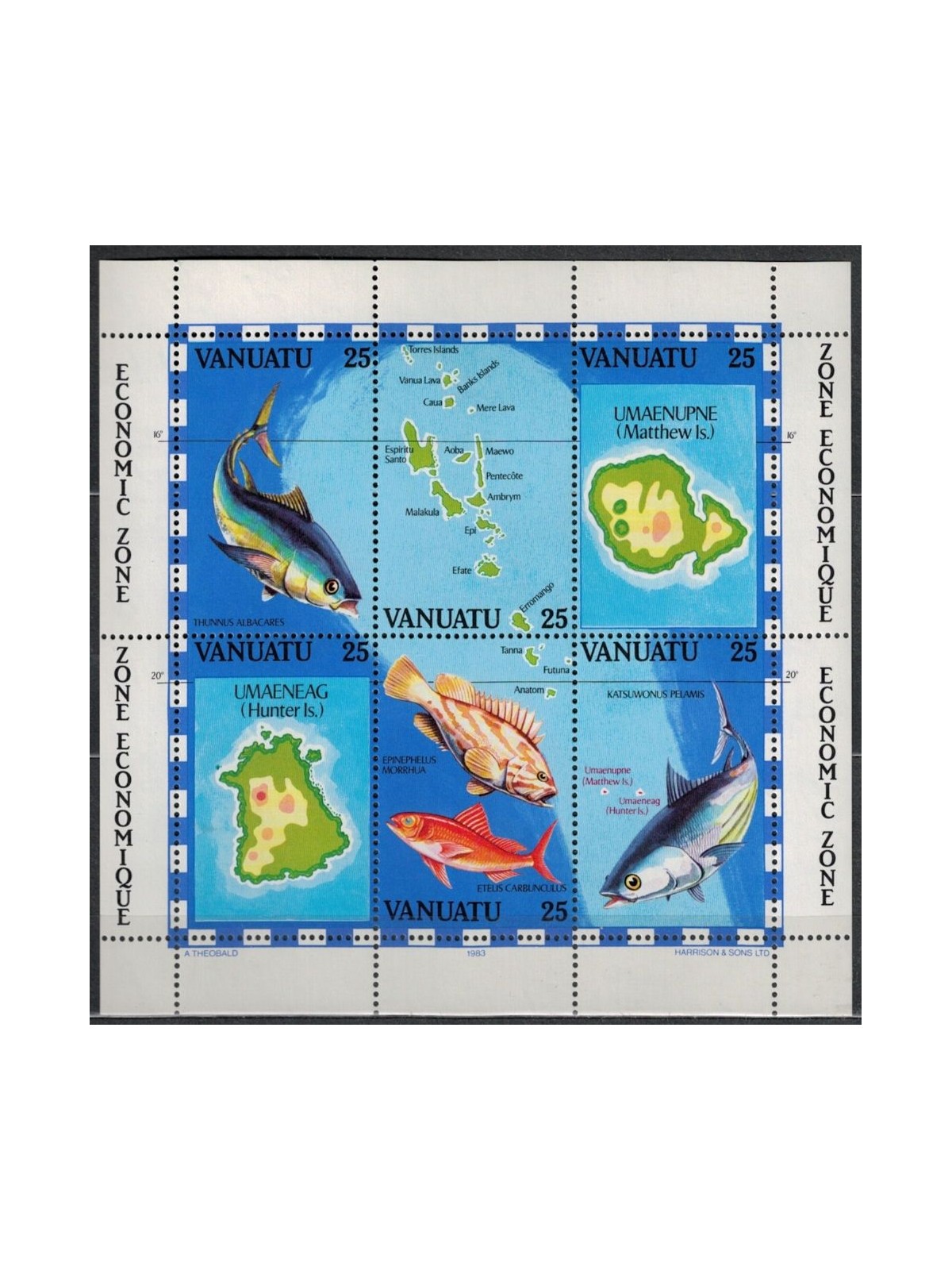 VANUATU 1983 Economic zone (Fishing) s/s MNH**