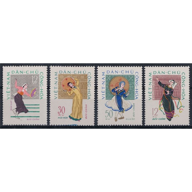 NORTH VIETNAM 1962 Folk dances 4v MNH**