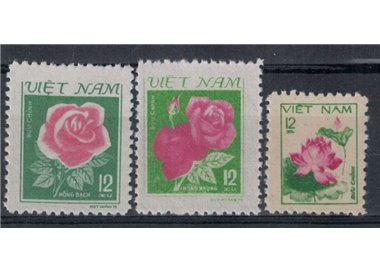 VIETNAM 1980 Flora, flowers 3v MNH**