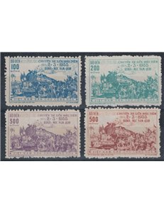 VIETNAM DEL NORD 1955 Ferrovia Hanoi-Muc Nam Quan 4v MH*