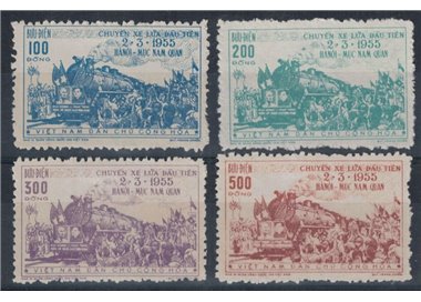NORTH VIETNAM 1955 Hanoi-Muc Nam Quan Railway 4v MH*