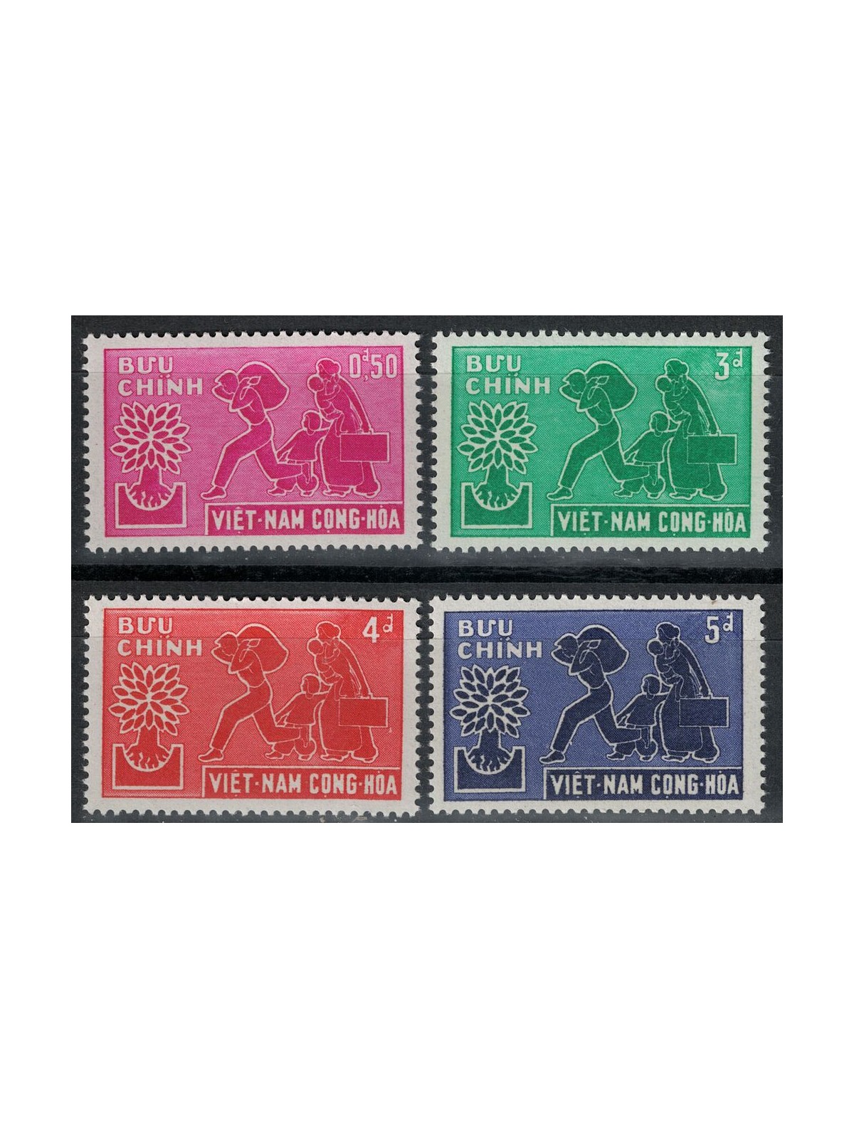 VIETNAM DEL SUD 1960 Anno mondiale del rifugiato 4v MNH**