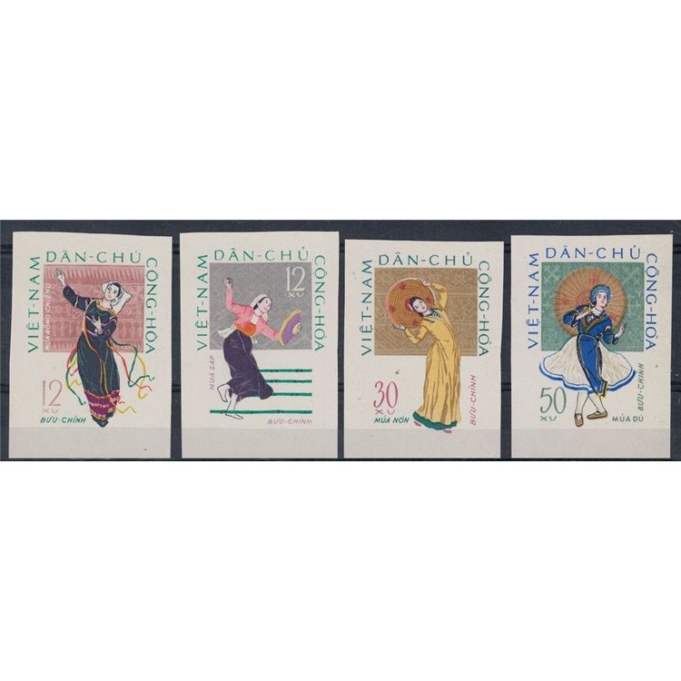 NORTH VIETNAM 1962 Folk dances 4v MNH**