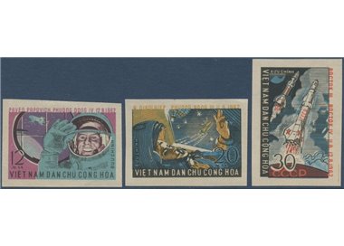 NORTH VIETNAM 1962 1st space flight in group 3v MNH**