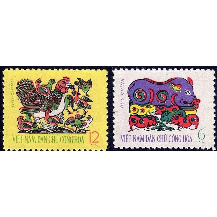 VIETNAM DEL NORD 1962 Nuovo anno lunare 2v MNH**