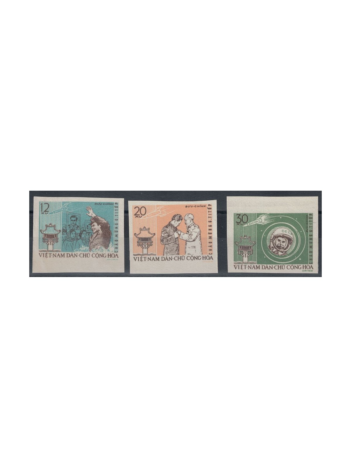 NORTH VIETNAM 1962 Guerman Titov 3v MNH**