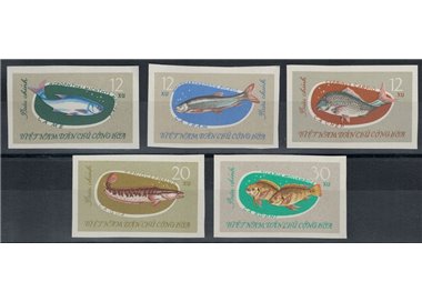 NORTH VIETNAM 1963 Freshwater fish 5v MNH**