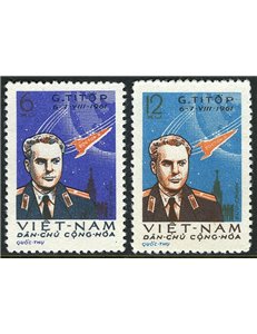 VIETNAM DEL NORD 1961 German Stepanovic Titov 2v MNH**