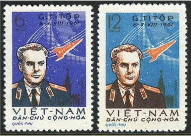 VIETNAM DEL NORD 1961 German Stepanovic Titov 2v MNH**