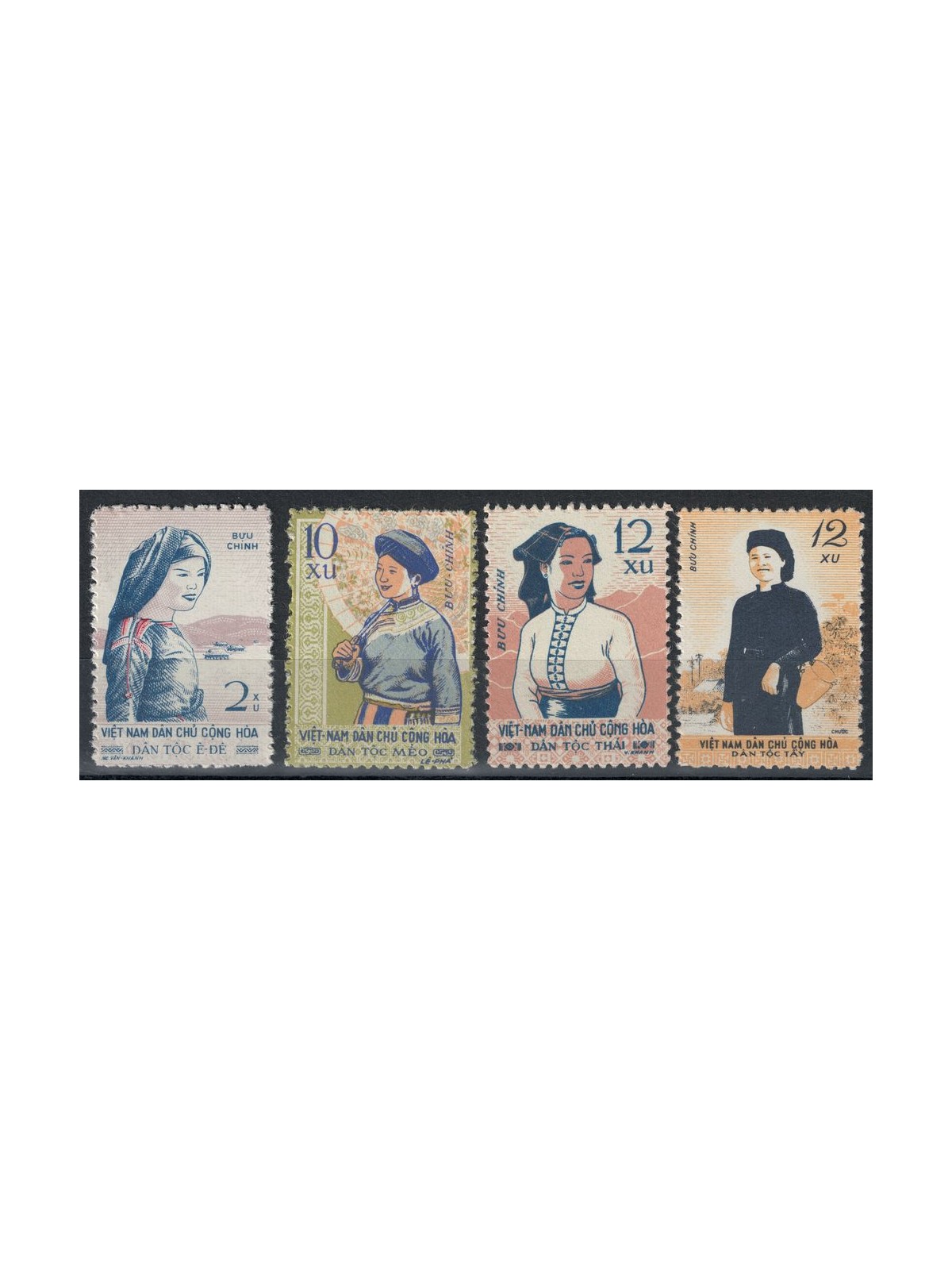NORTH VIETNAM 1960 Popular costumes 4v MNH**