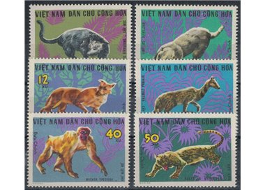 NORTH VIETNAM 1967 Fauna, wild animals 6v MNH**