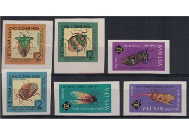 VIETNAM DEL NORD 1965 Insetti 6v MNH**