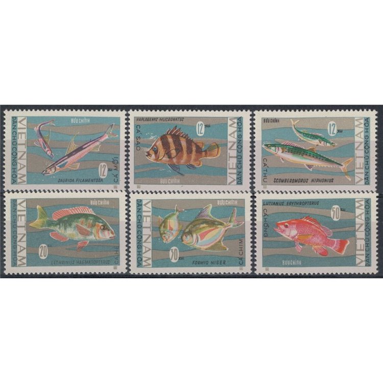 NORTH VIETNAM 1967 Marine fauna, fish 6v MNH**