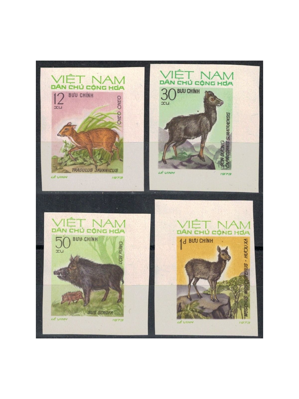 NORTH VIETNAM 1973 Fauna, wild animals 4v MNH**