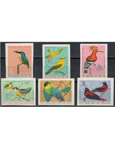 VIETNAM DEL NORD 1966 Fauna, uccelli 6v MNH**