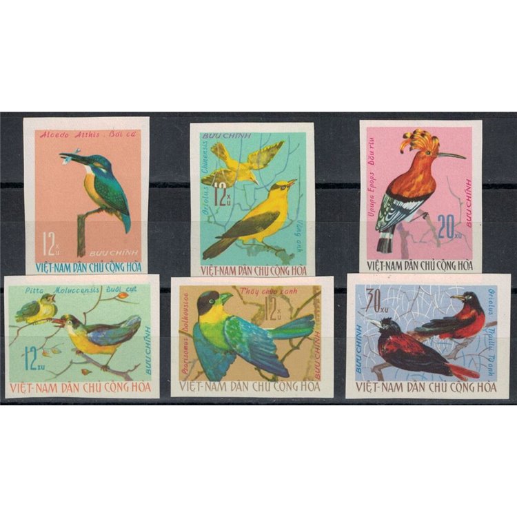 VIETNAM DEL NORD 1966 Fauna, uccelli 6v MNH**