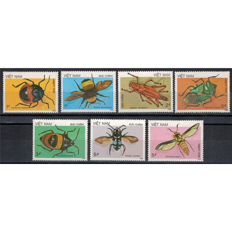 VIETNAM 1986 Fauna, insects 7v MNH**