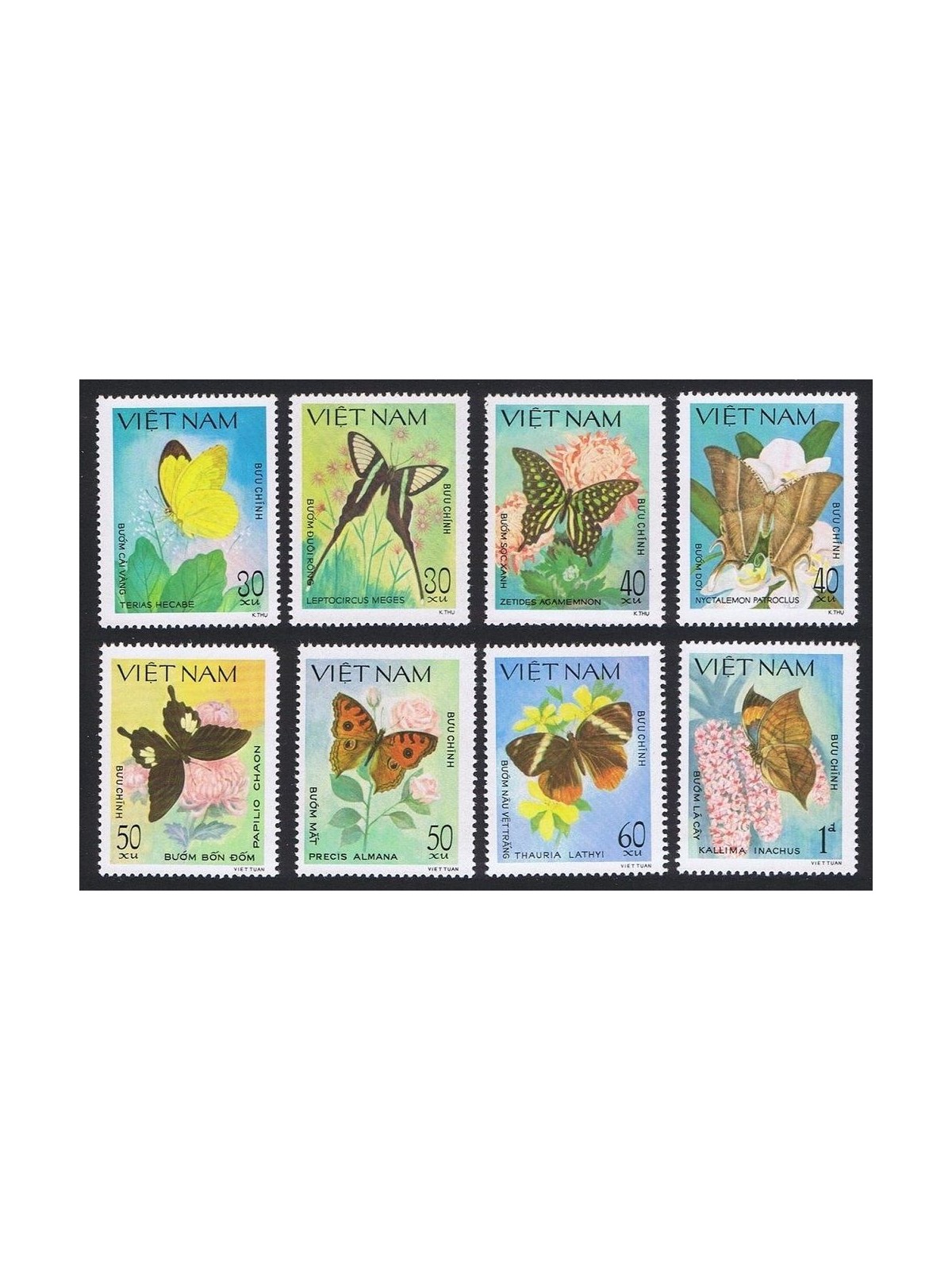 VIETNAM 1983 Fauna, butterflies 8v MNH**