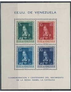 VENEZUELA 1951 Isabella la Cattolica BF MH*