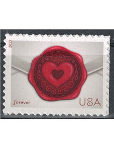 USA 2013 Sealing Wax Heart MNH**