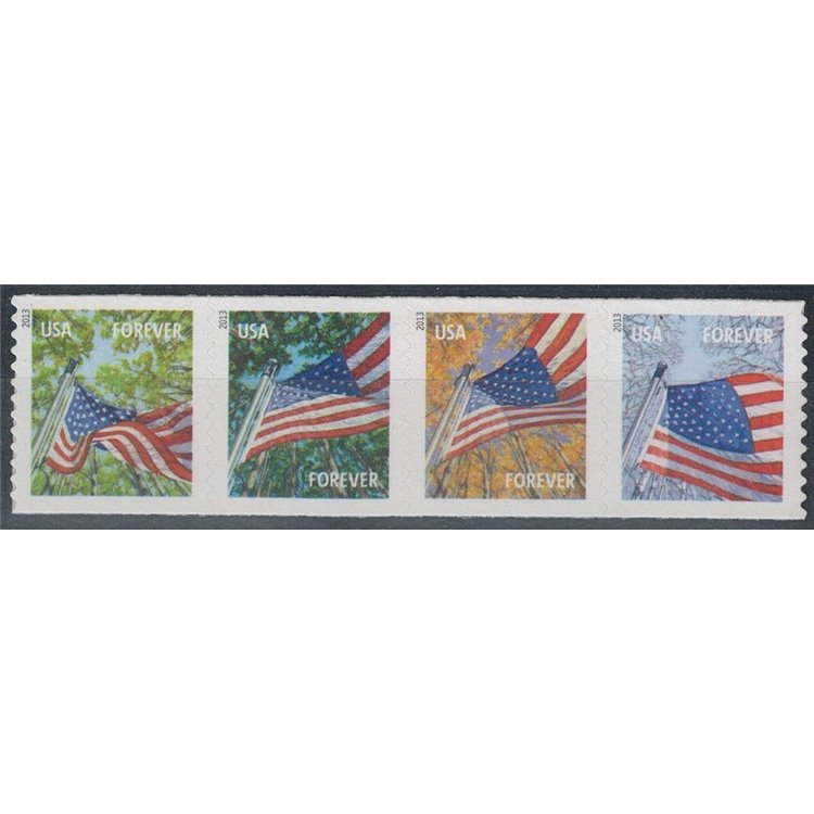USA 2013 Flags and 4 seasons (dent. 11) 4v MNH**