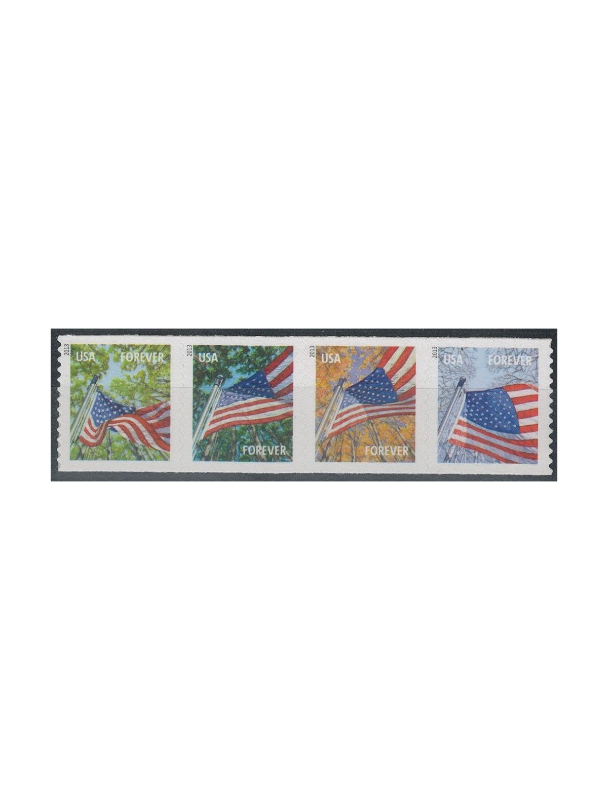 USA 2013 Flags and 4 seasons (dent. 11) 4v MNH**