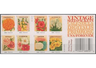 USA 2013 Fiori, Vintage seed packets MF MNH**