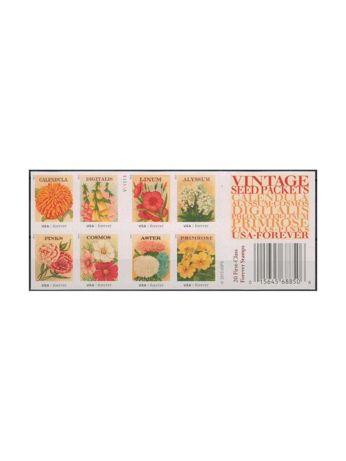 USA 2013 Flowers, Vintage seed packets m/s MNH**
