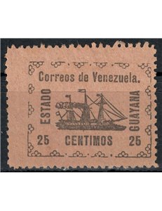 VENEZUELA 1903 Vapore Banrigh (Guayana) 25c MNH**