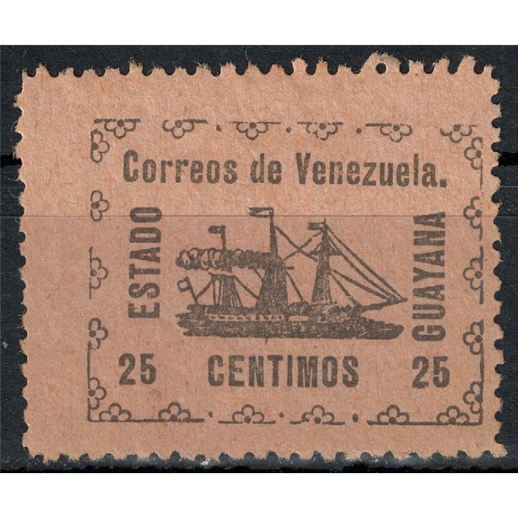 VENEZUELA 1903 Vapore Banrigh (Guayana) 25c MNH**