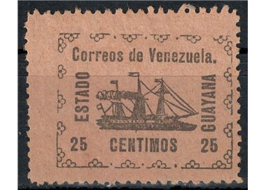 VENEZUELA 1903 Steam Banrigh (Guayana) 25c MNH**
