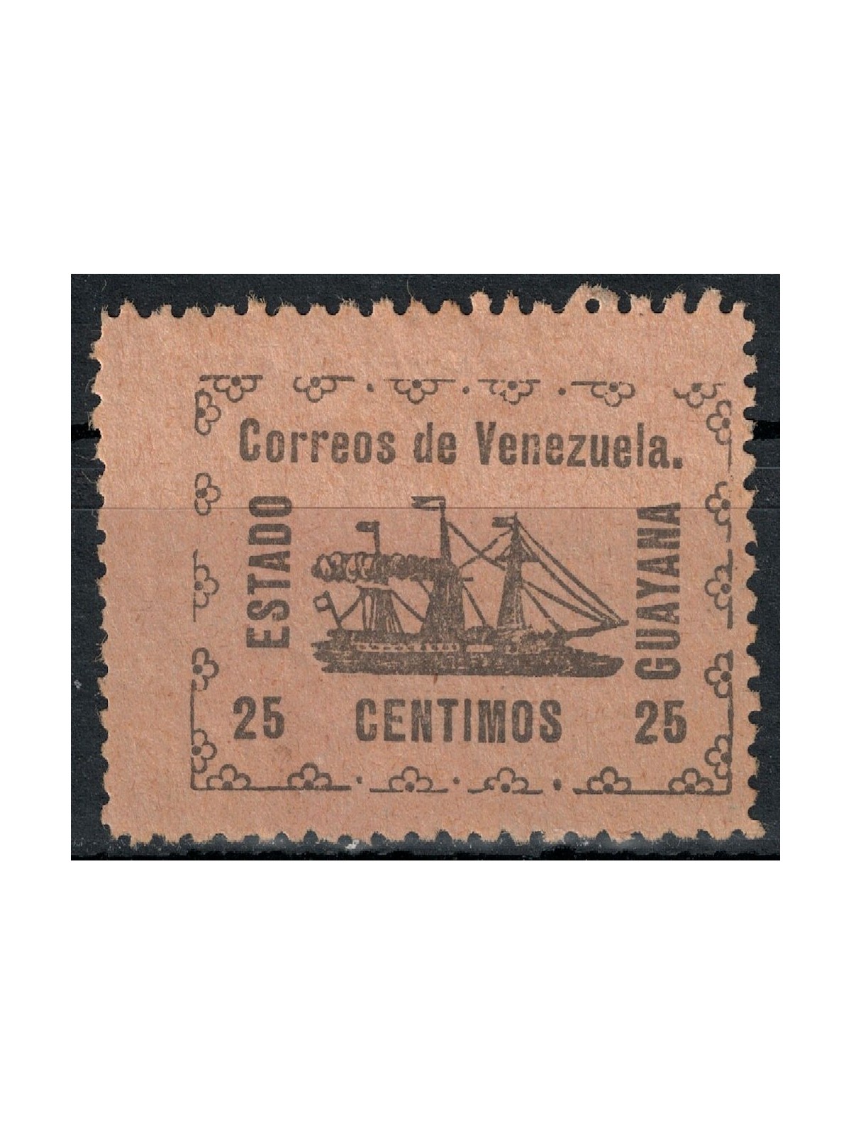 VENEZUELA 1903 Steam Banrigh (Guayana) 25c MNH**